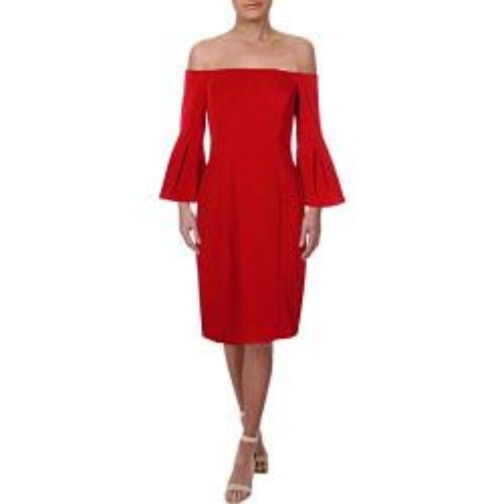 Vince Camuto Womens Party Off-The-Shoulder Dress